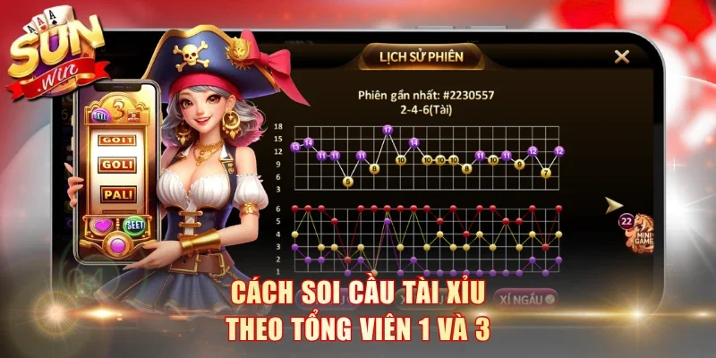 Cách soi cầu Tài Xỉu theo tổng viên 1 và 3