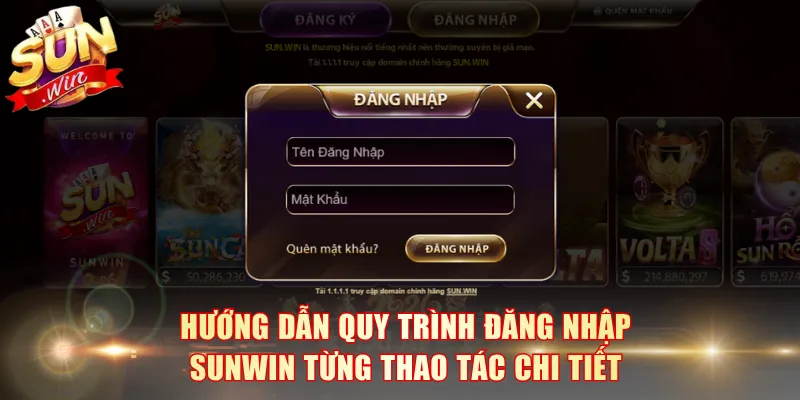 Hướng dẫn quy trình đăng nhập SunWin từng thao tác chi tiết