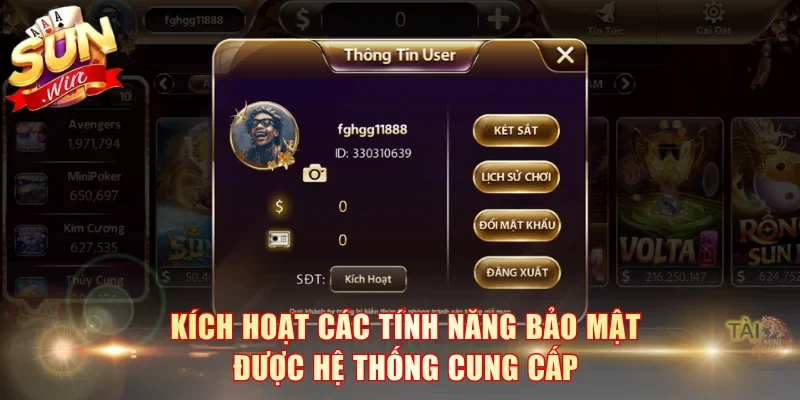 Kích hoạt các tính năng bảo mật được hệ thống cung cấp