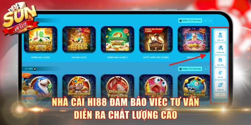 Nhà cái Hi88 đảm bảo việc tư vấn diễn ra chất lượng cao
